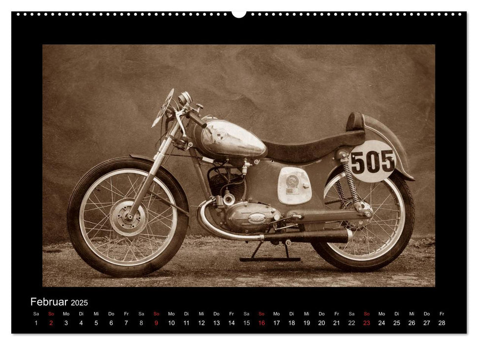 Motorrad Oldtimer aus Österreich (CALVENDO Premium Wandkalender 2025)