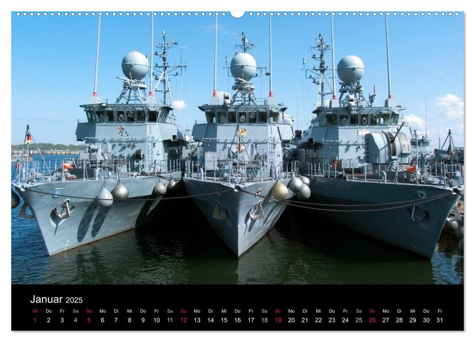 Marinestützpunkt Kiel (CALVENDO Premium Wandkalender 2025)
