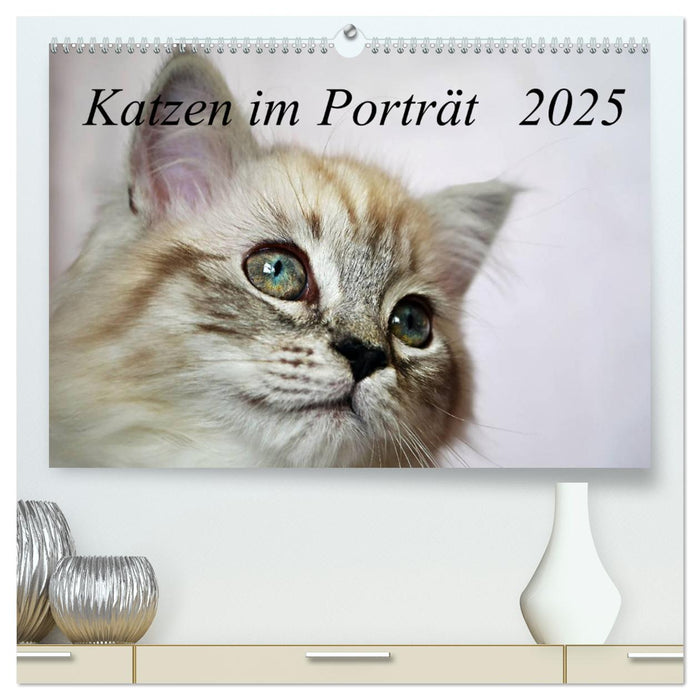 Katzen im Porträt / Geburtstagskalender (CALVENDO Premium Wandkalender 2025)