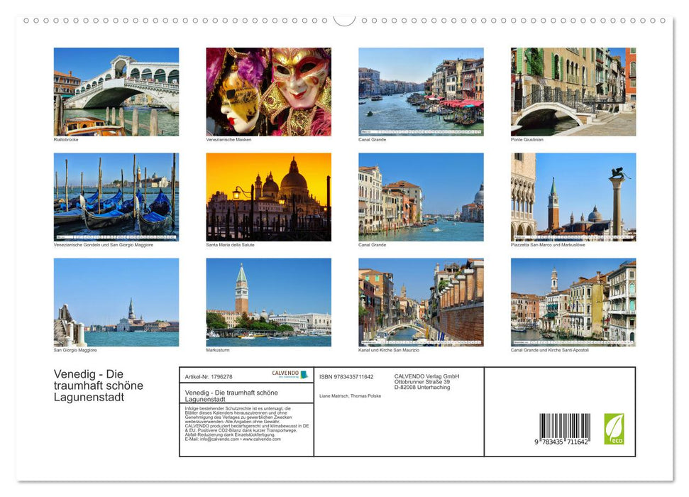 Venedig - Die traumhaft schöne Lagunenstadt (CALVENDO Premium Wandkalender 2025)