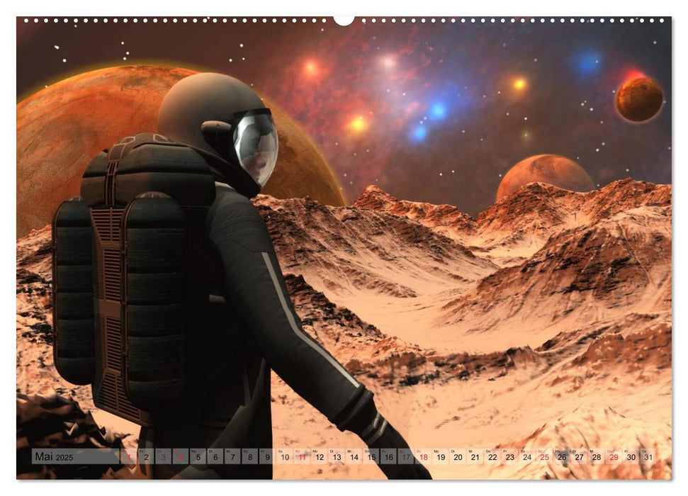 Zukunftswelten (Science Fiction) (CALVENDO Premium Wandkalender 2025)