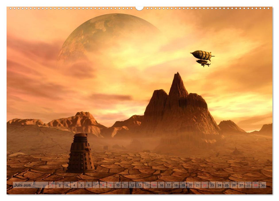 Zukunftswelten (Science Fiction) (CALVENDO Premium Wandkalender 2025)