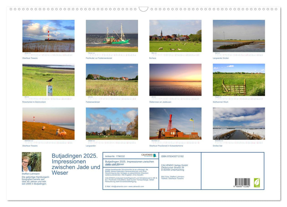 Butjadingen 2025. Impressionen zwischen Jade und Weser (CALVENDO Wandkalender 2025)