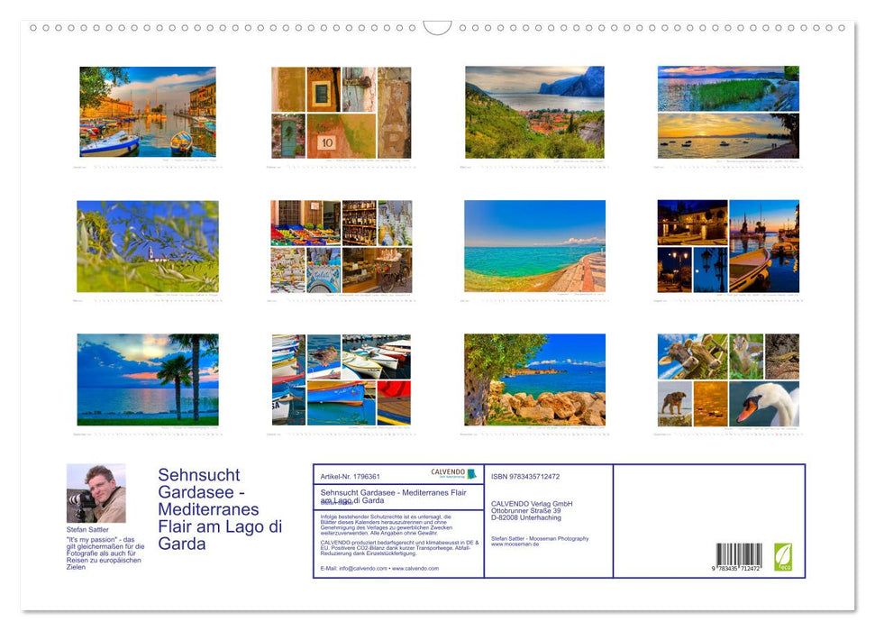 Sehnsucht Gardasee - Mediterranes Flair am Lago di Garda (CALVENDO Wandkalender 2025)