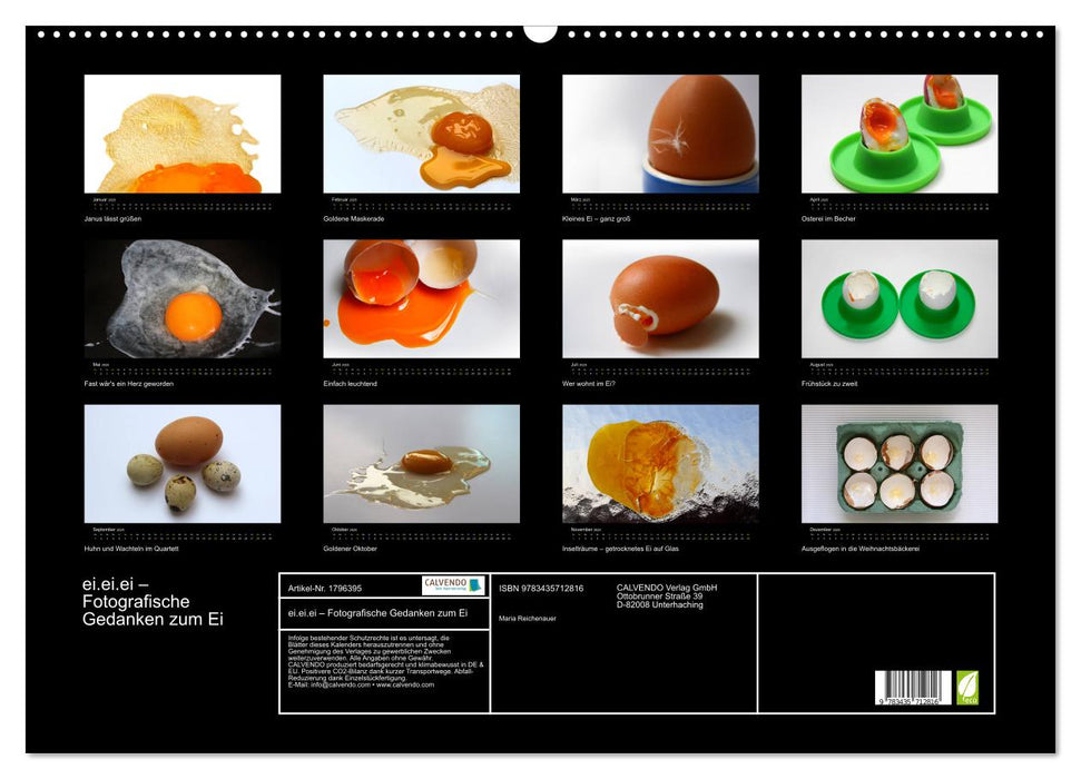 ei.ei.ei – Fotografische Gedanken zum Ei (CALVENDO Wandkalender 2025)