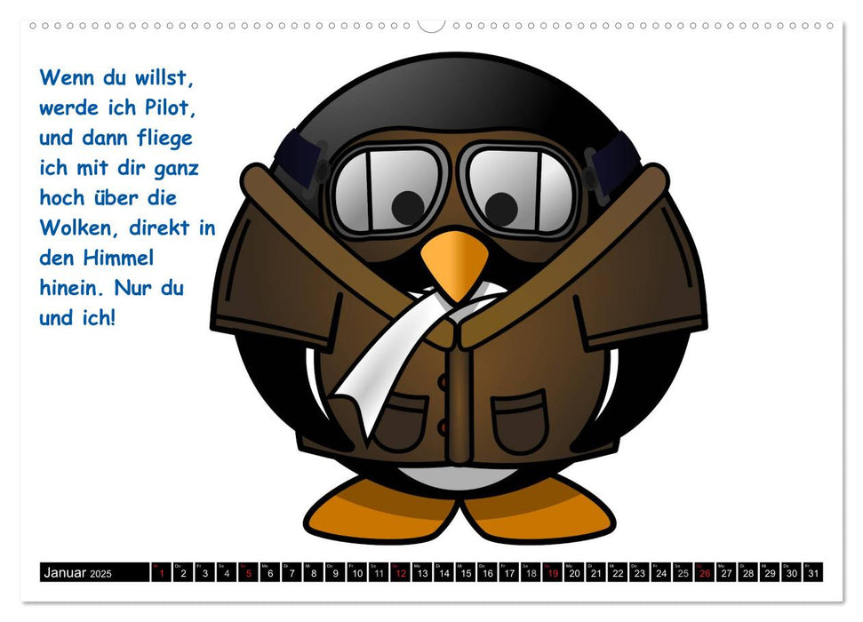 Pinguin-Elfe (CALVENDO Premium Wandkalender 2025)