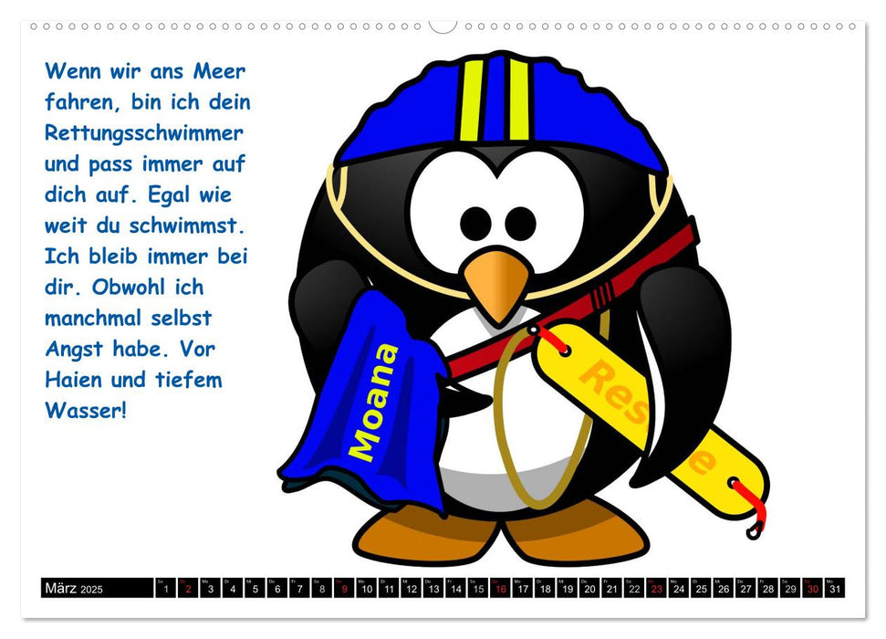 Pinguin-Elfe (CALVENDO Premium Wandkalender 2025)