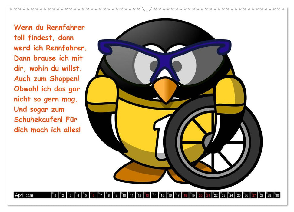 Pinguin-Elfe (CALVENDO Premium Wandkalender 2025)