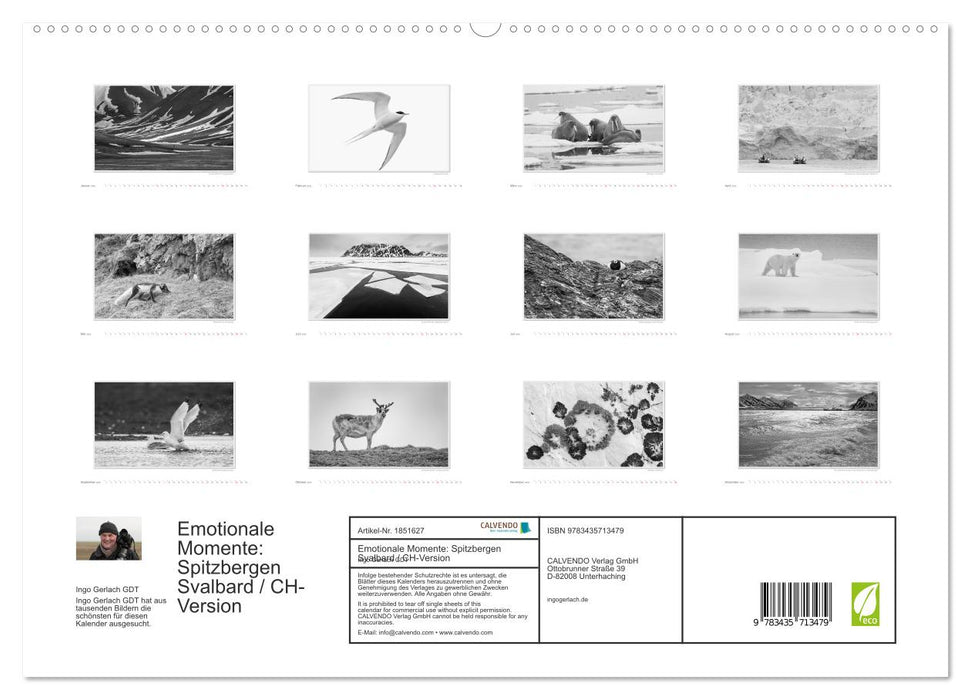 Emotionale Momente: Spitzbergen Svalbard / CH-Version (CALVENDO Premium Wandkalender 2025)