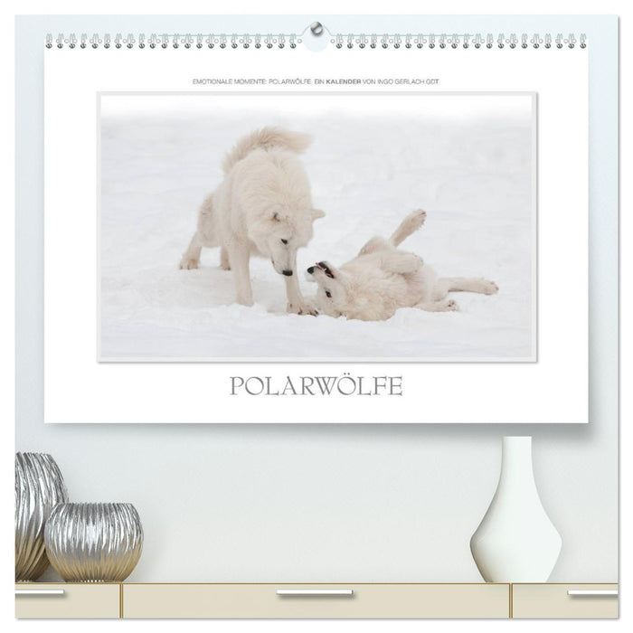 Emotionale Momente: Polarwölfe. / CH-Version (CALVENDO Premium Wandkalender 2025)