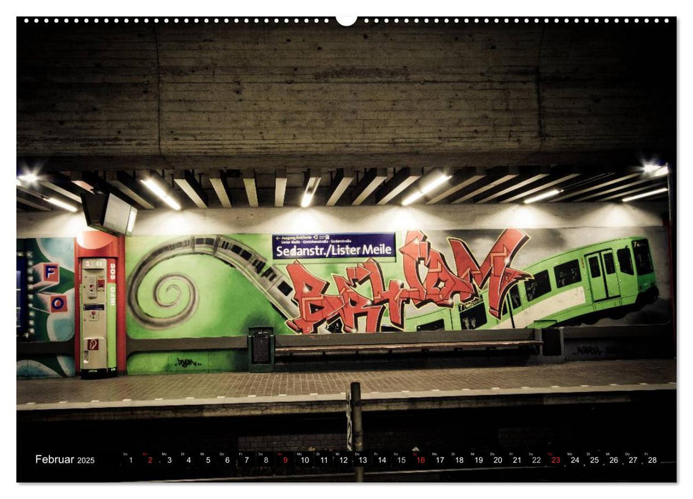 U-Bahn-Stationen Hannover (CALVENDO Premium Wandkalender 2025)