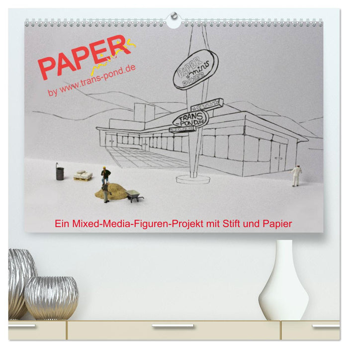 PAPERminis – Ein Mixed-Media-Figuren-Projekt mit Stift und Papier (CALVENDO Premium Wandkalender 2025)