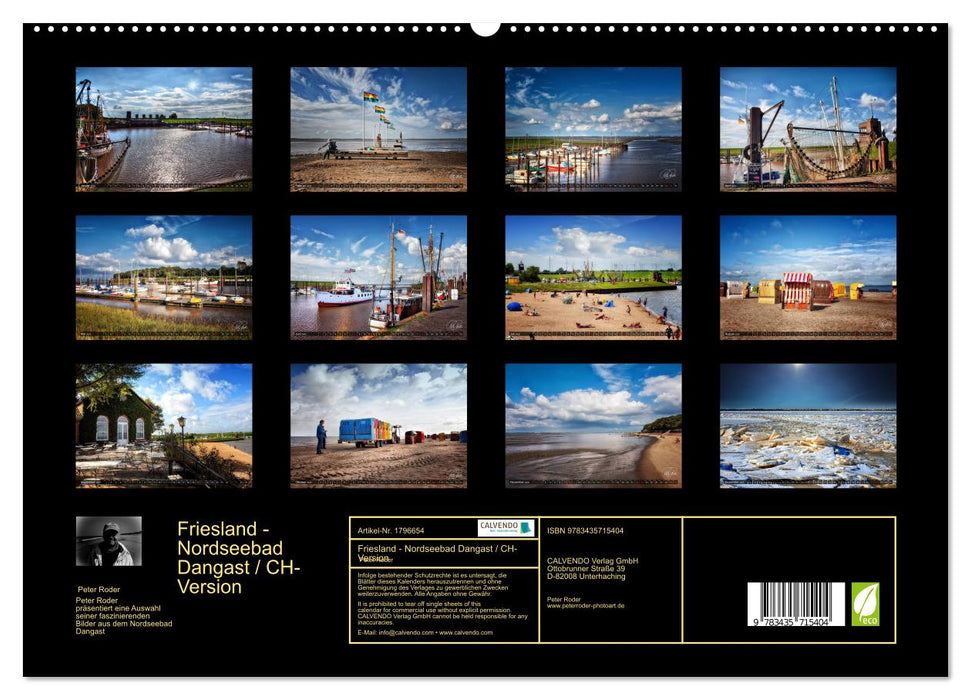 Friesland - Nordseebad Dangast / CH-Version (CALVENDO Premium Wandkalender 2025)