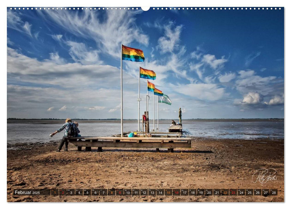 Friesland - Nordseebad Dangast / CH-Version (CALVENDO Premium Wandkalender 2025)