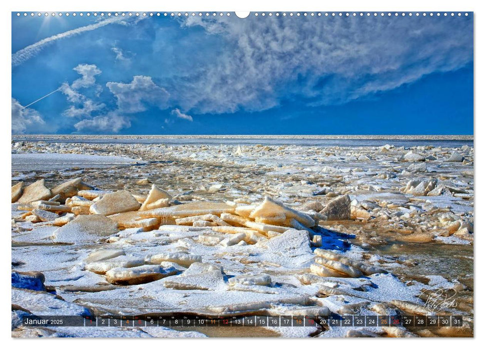 Friesland - Watt und Nordsee / CH-Version (CALVENDO Premium Wandkalender 2025)