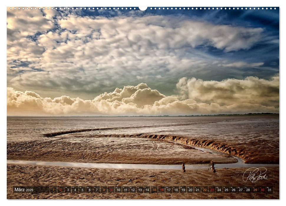 Friesland - Watt und Nordsee / CH-Version (CALVENDO Premium Wandkalender 2025)