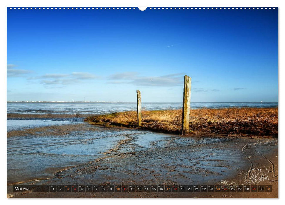 Friesland - Watt und Nordsee / CH-Version (CALVENDO Premium Wandkalender 2025)