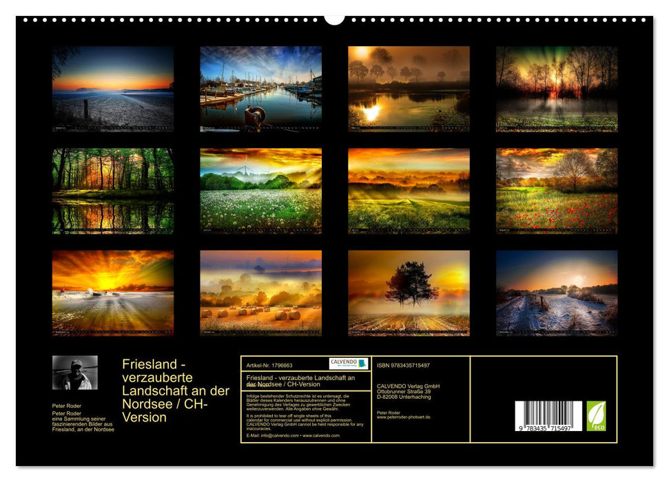 Friesland - verzauberte Landschaft an der Nordsee / CH-Version (CALVENDO Premium Wandkalender 2025)