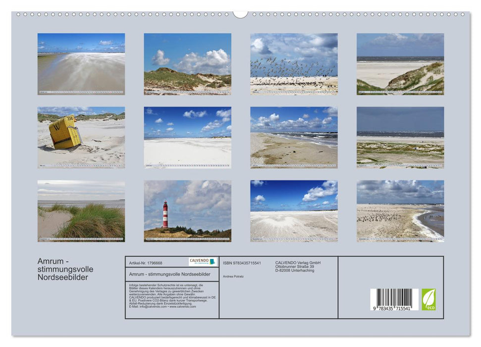 Amrum - stimmungsvolle Nordseebilder (CALVENDO Premium Wandkalender 2025)