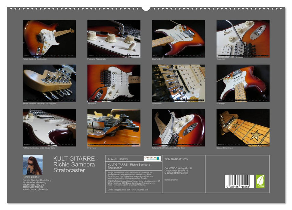 KULT GITARRE - Richie Sambora Stratocaster (CALVENDO Premium Wandkalender 2025)