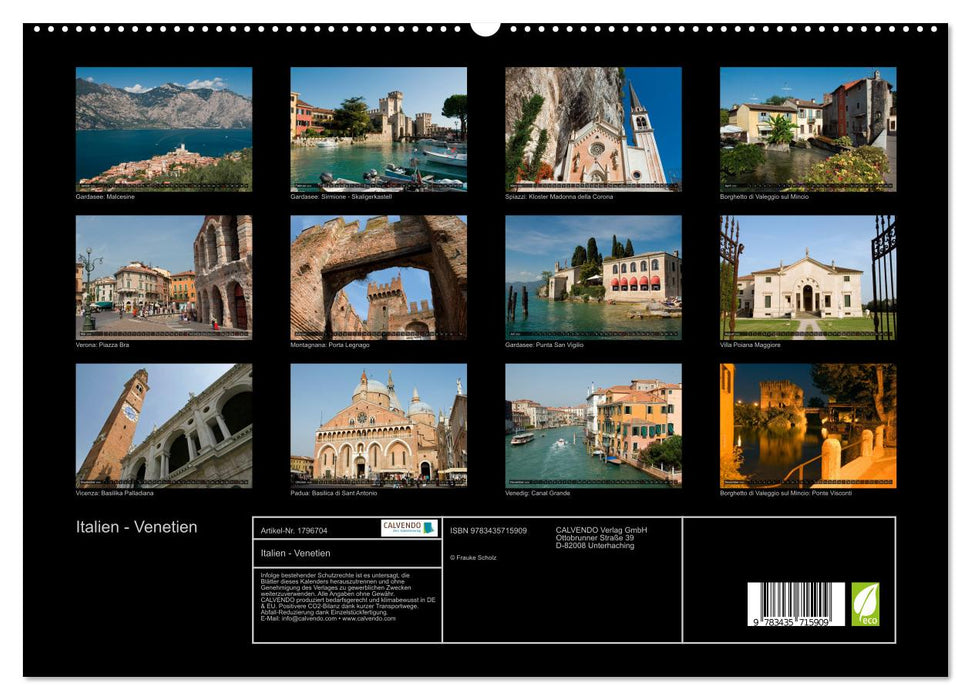 Italien - Venetien (CALVENDO Premium Wandkalender 2025)