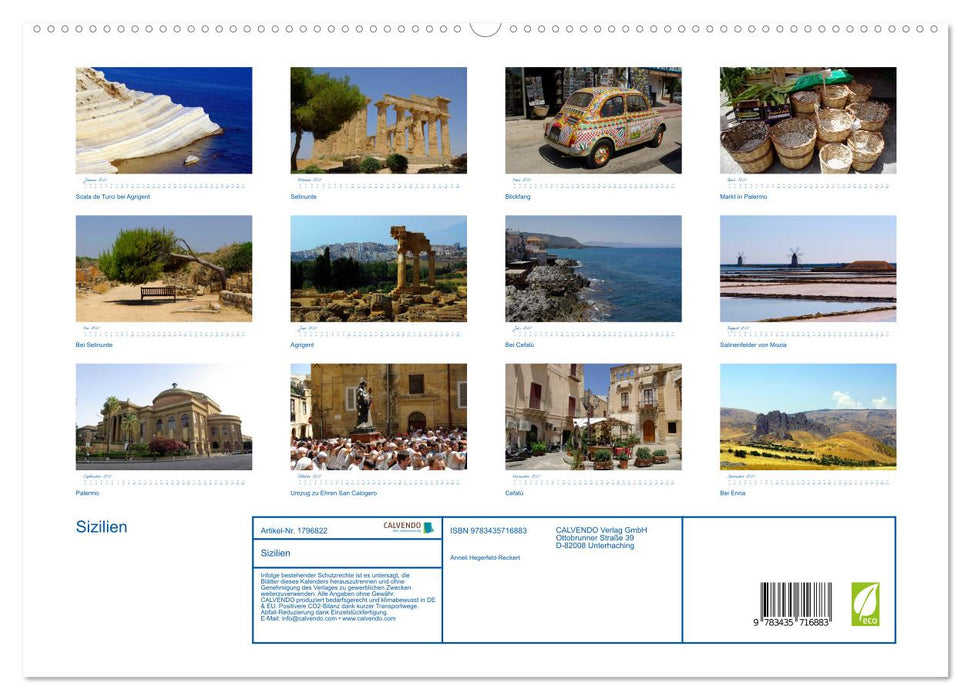 Sizilien (CALVENDO Premium Wandkalender 2025)