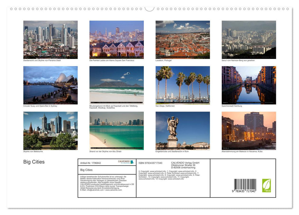 Big Cities (CALVENDO Premium Wandkalender 2025)