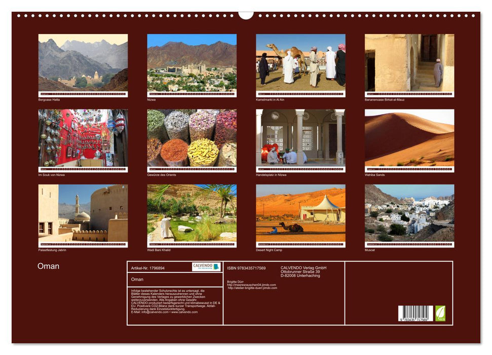 Oman (CALVENDO Wandkalender 2025)
