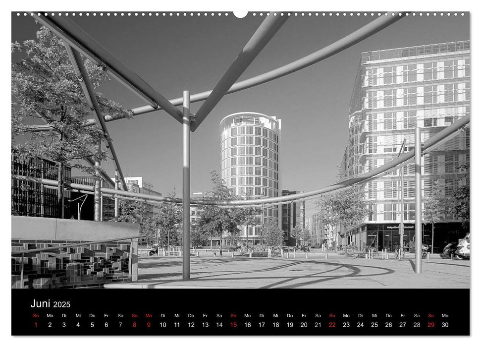 Hamburg monochrome Impressionen (CALVENDO Premium Wandkalender 2025)