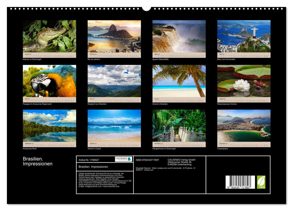 Brasilien. Impressionen (CALVENDO Premium Wandkalender 2025)