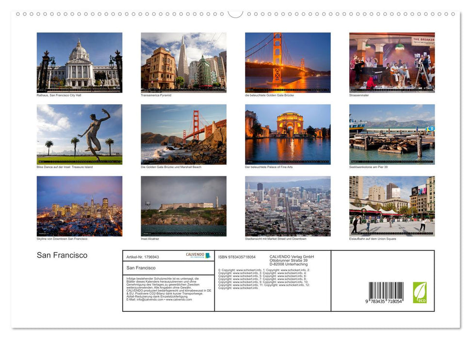 San Francisco (CALVENDO Premium Wandkalender 2025)