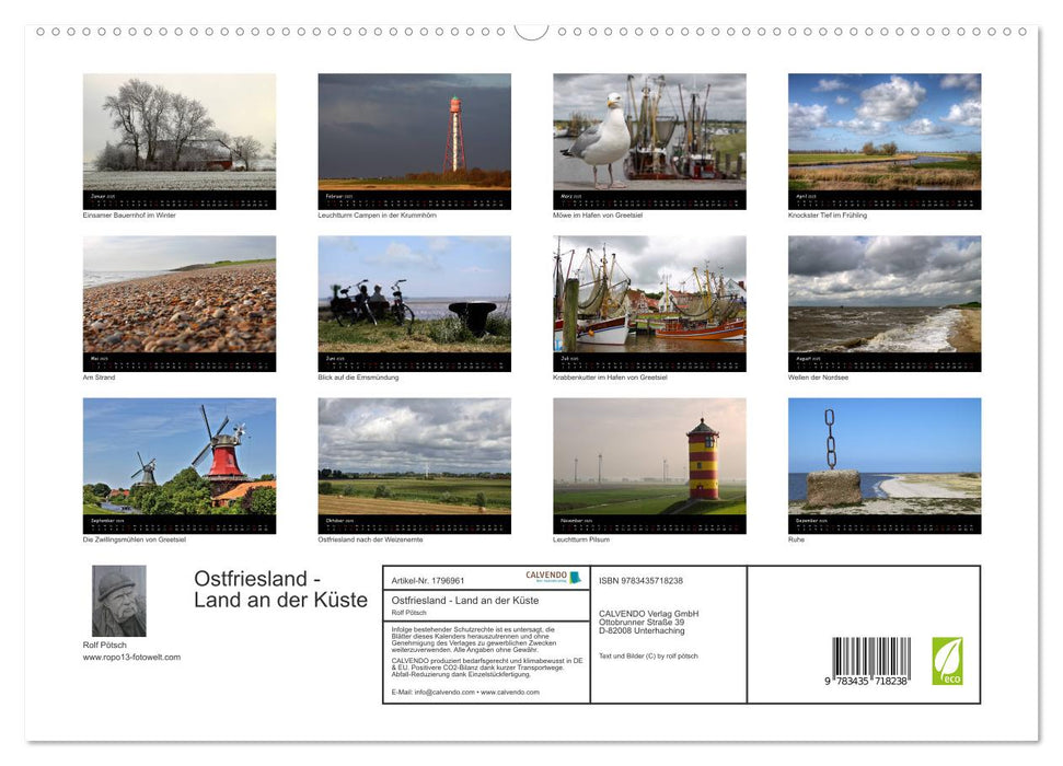 Ostfriesland - Land an der Küste (CALVENDO Premium Wandkalender 2025)