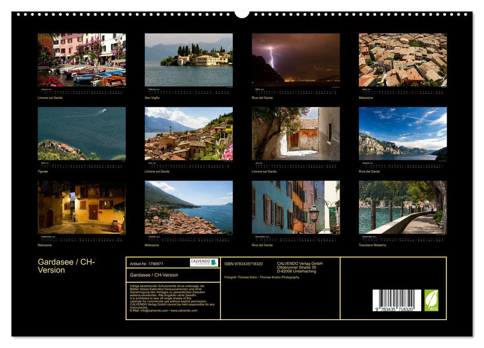 Gardasee / CH-Version (CALVENDO Premium Wandkalender 2025)