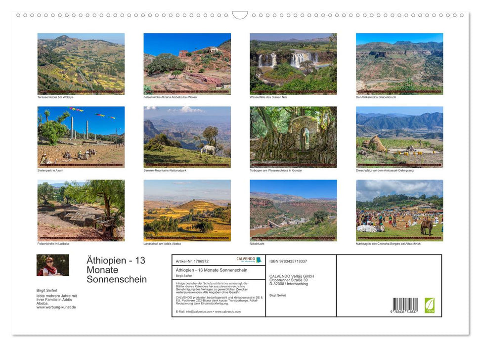 Äthiopien - 13 Monate Sonnenschein (CALVENDO Wandkalender 2025)