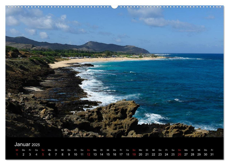 Hawaii - Oahu - Maui (CALVENDO Premium Wandkalender 2025)