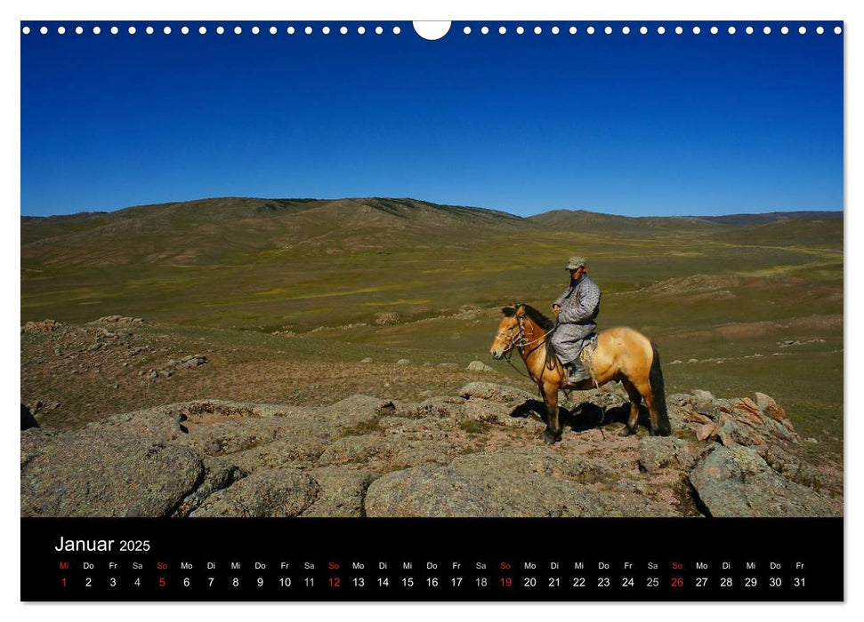 Einsame Mongolei (CALVENDO Wandkalender 2025)