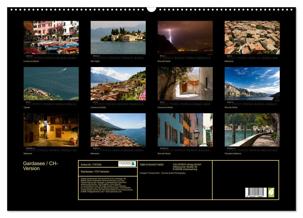 Gardasee / CH-Version (CALVENDO Wandkalender 2025)