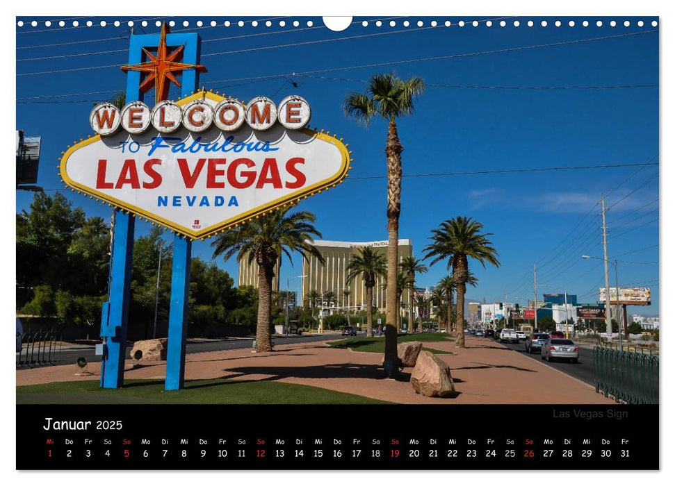 Rundreise Kalifornien mit Las Vegas (CALVENDO Wandkalender 2025)