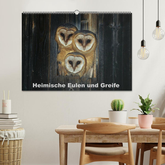 Heimische Eulen und Greife (CALVENDO Wandkalender 2025)