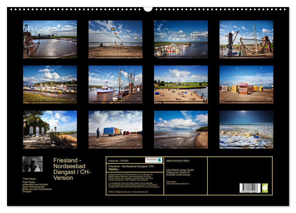 Friesland - Nordseebad Dangast / CH-Version (CALVENDO Wandkalender 2025)