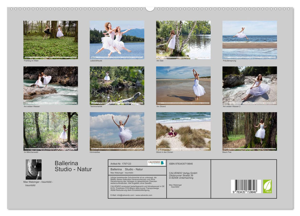 Ballerina Studio - Natur (CALVENDO Wandkalender 2025)