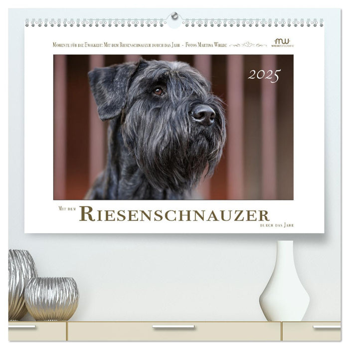 Mit dem Riesenschnauzer durch das Jahr (CALVENDO Premium Wandkalender 2025)