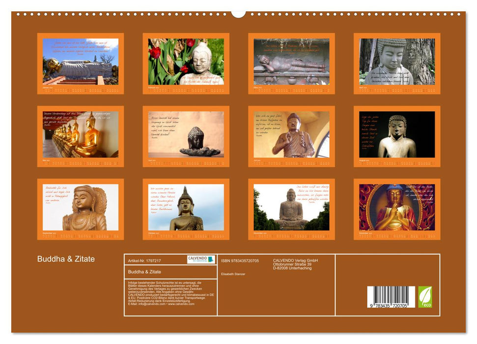 Buddha & Zitate (CALVENDO Premium Wandkalender 2025)