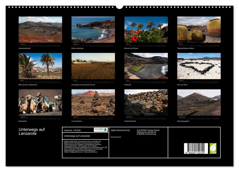 Unterwegs auf Lanzarote (CALVENDO Premium Wandkalender 2025)