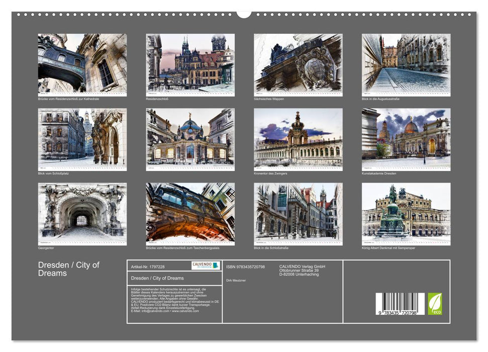 Dresden / City of Dreams (CALVENDO Premium Wandkalender 2025)