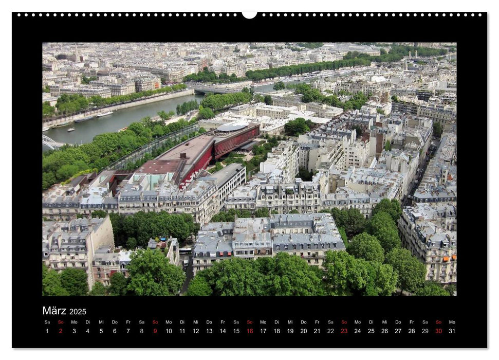 Paris von oben (CALVENDO Wandkalender 2025)
