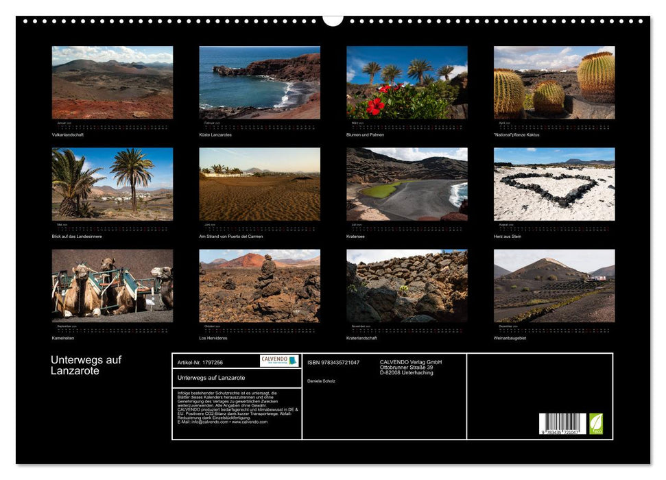 Unterwegs auf Lanzarote (CALVENDO Wandkalender 2025)