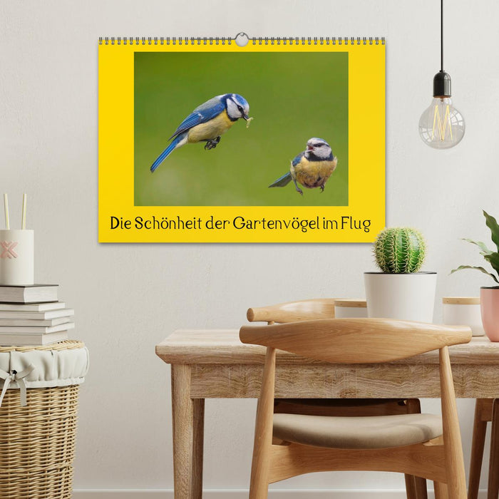 Die Schönheit der Gartenvögel im Flug (CALVENDO Wandkalender 2025)