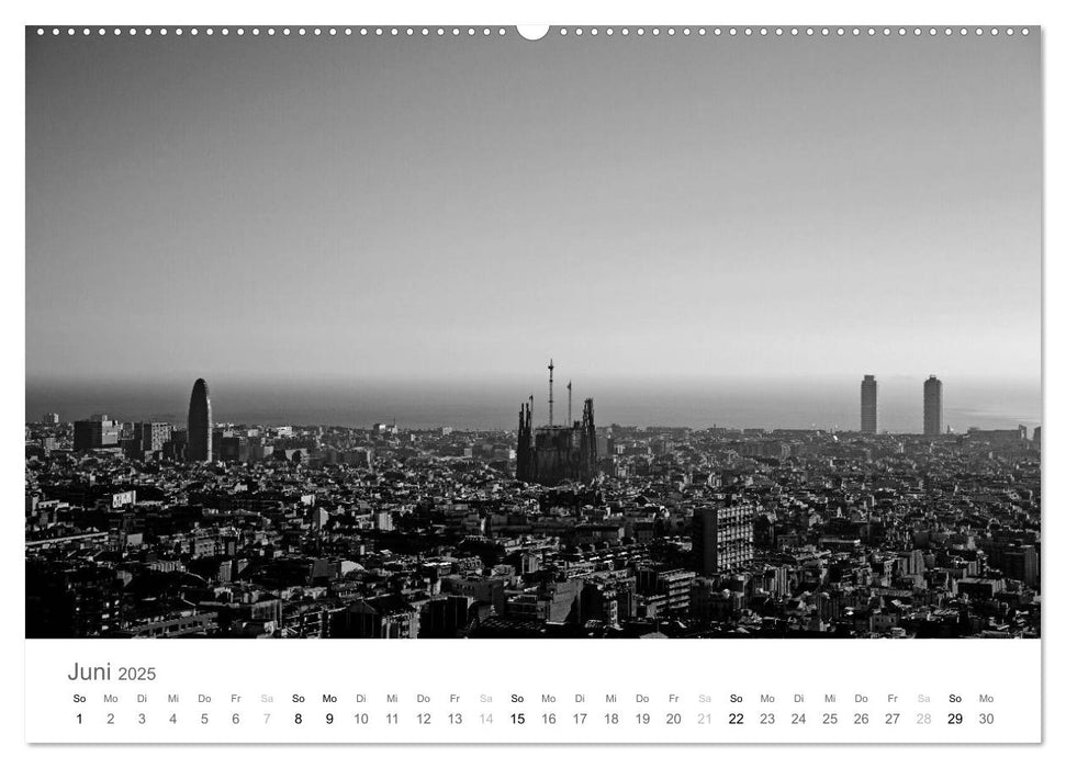BARCELONA [black/white] (CALVENDO Premium Wandkalender 2025)
