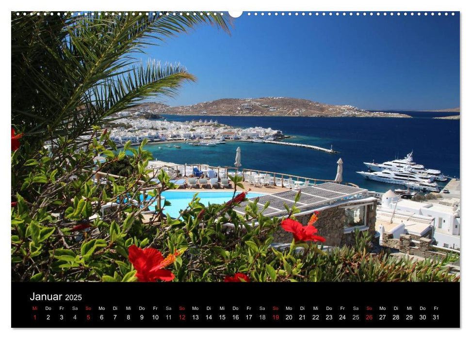 Mykonos - Insel des Lichts (CALVENDO Wandkalender 2025)